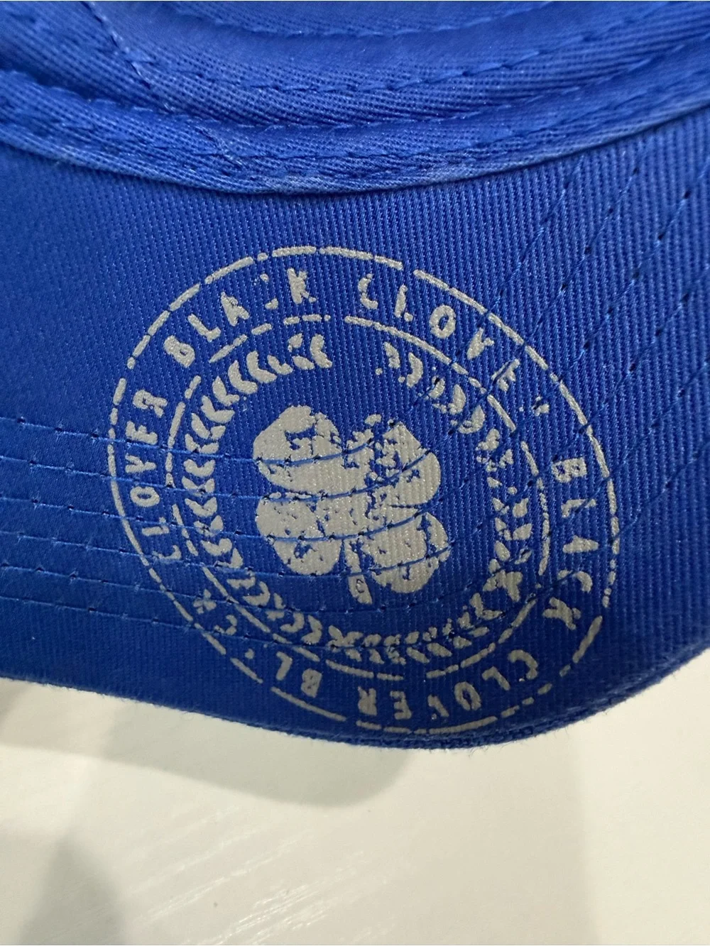Black clover Blue Tie-Dye Clover Patch Baseball hat